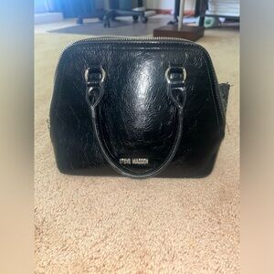 Black Leather Steve Madden Purse